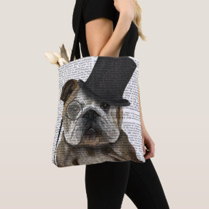 Engels Bulldog, Formal Hound and Pet Tote Bag