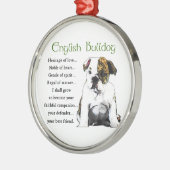 Engels Bulldog Heritage of Love Metalen Ornament (Links)