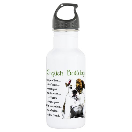 Engels Bulldog Heritage of Love Waterfles (Voorkant)
