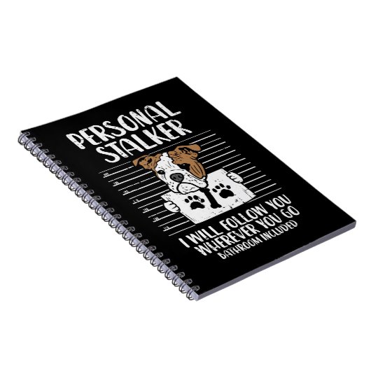 Engels Bulldog Hondenliefhebber Personal Stalker E Notitieboek (Rechterzijde)