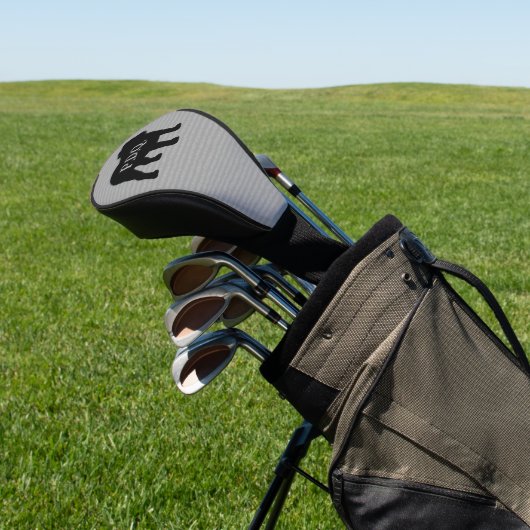 Engels bulldog Hondenras silhouet aangepaste tekst Golfheadcover (Insitu)