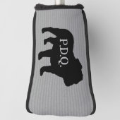 Engels bulldog Hondenras silhouet aangepaste tekst Golfheadcover (Draai 90)