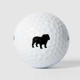 Engels Bulldog Hondenras Silhouette Golfballen