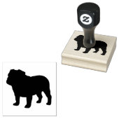 Engels Bulldog Hondenras Silhouette Rubberstempel (Gestempeld)