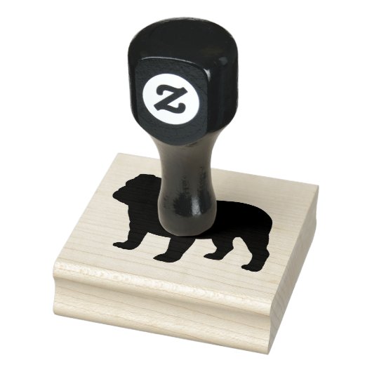 Engels Bulldog Hondenras Silhouette Rubberstempel