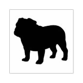 Engels Bulldog Hondenras Silhouette Rubberstempel (Afrduk)