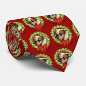 Engels Bulldog kerstStropdas Stropdas (Opgerold)