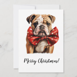 Engels Bulldog lint kerst feestelijke Kaart