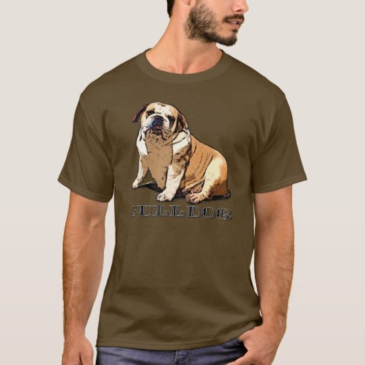 Engels Bulldog mannen shirt (Voorkant)