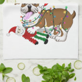 Engels Bulldog met mas Lights Long Schort Theedoek (Gevouwen)