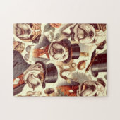 Engels Bulldog naadloze illustratie Legpuzzel (Horizontaal)