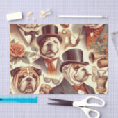  Engels Bulldog naadloze illustratie Tissuepapier (Craft)
