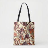  Engels Bulldog naadloze illustratie Tote Bag (Voorkant)