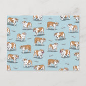 Engels bulldog patroon briefkaart (Voorkant)