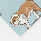 Engels bulldog patroon fleece deken (Hoek)