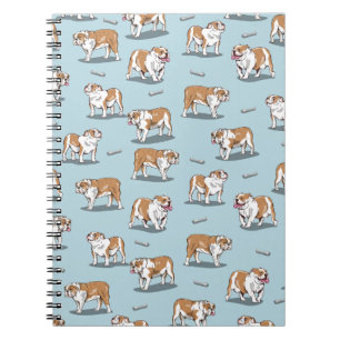Engels bulldog patroon notitieboek