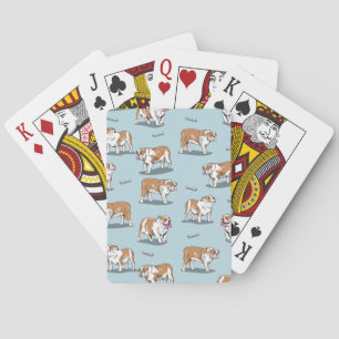 Engels bulldog patroon pokerkaarten