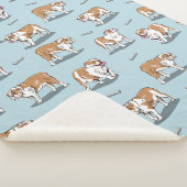 Engels bulldog patroon sherpa deken (3/4)