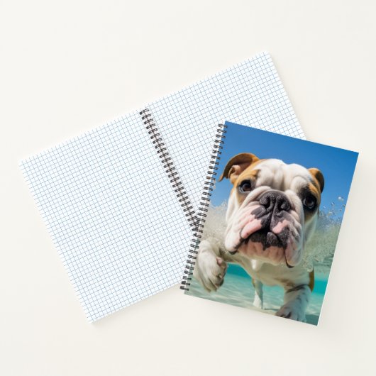 Engels Bulldog Pet Dog Animal Fun Play Notitieboek (Binnen)
