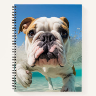Engels Bulldog Pet Dog Animal Fun Play Notitieboek
