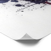 Engels Bulldog portret dier schilderij huisdier ho Poster (Hoek)