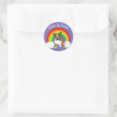  Engels Bulldog Pride Rainbow Ronde Sticker (Tas)