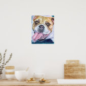Engels Bulldog Print Poster (Keuken)