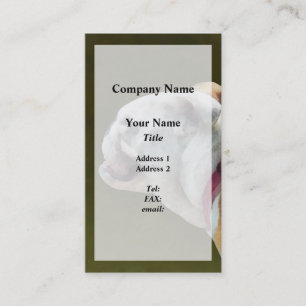 Engels bulldog profiel visitekaartje