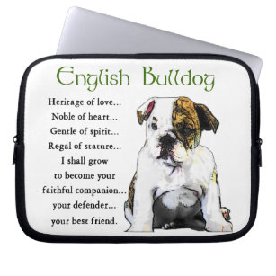 Engels Bulldog Puppy Heritage of Love Laptop Sleeve