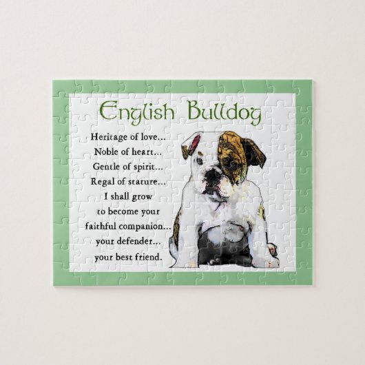 Engels Bulldog Puppy Heritage of Love Legpuzzel (Horizontaal)