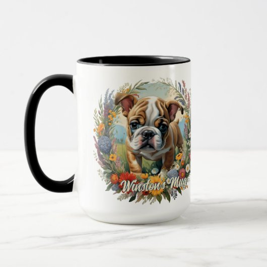 Engels Bulldog Puppy Laurel Mok (Links)