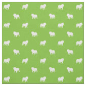 Engels Bulldog Silhouettes Pattern Cute Stof (Swatch)