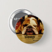 engels-bulldog, slaap ronde button 5,7 cm (Voorkant /achterkant)