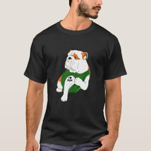 Engels Bulldog Tattoo Ik hou van mama hond T-shirt