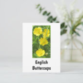 Engels Buttercups Briefkaart (Staand voorkant)