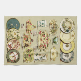  Engels: China Borden & Serving Piecks Theedoek