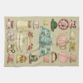  Engels China Tea Service Kitchen Theedoek (Horizontaal)