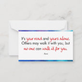 Engels citaat uit Rumi - Het is jouw weg Notitiekaartje (Voorkant)