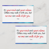 Engels citaat uit Rumi - Het is jouw weg Notitiekaartje (Voorkant / Achterkant)