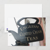 Engels Clotted Cream Tea-teken Briefkaart (Voorkant / Achterkant)