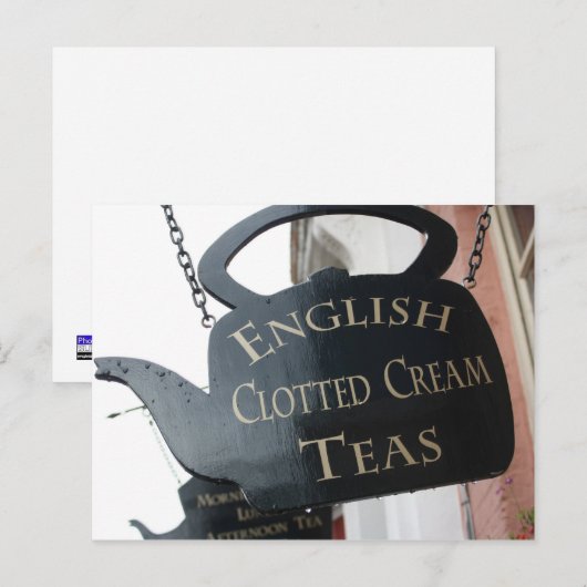 Engels Clotted Cream Tea-teken Briefkaart (Voorkant / Achterkant)