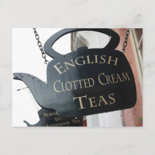 Engels Clotted Cream Tea-teken Briefkaart