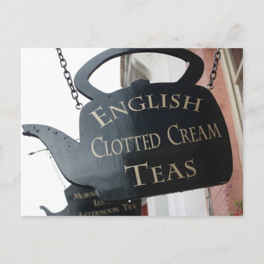 Engels Clotted Cream Tea-teken Briefkaart (Voorkant)