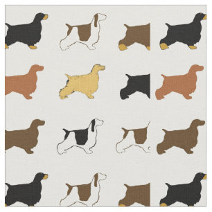 Engels Cocker Spaniel alle kleuren silo's Stof