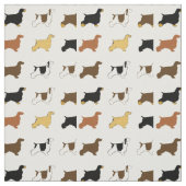Engels Cocker Spaniel alle kleuren silo's Stof (Swatch)