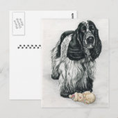 Engels Cocker Spaniel Art Briefkaart (Voorkant / Achterkant)