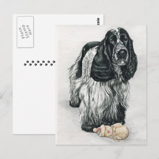 Engels Cocker Spaniel Art Briefkaart (Voorkant / Achterkant)