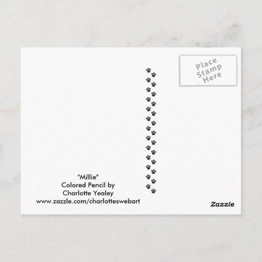 Engels Cocker Spaniel Art Briefkaart (Achterkant)