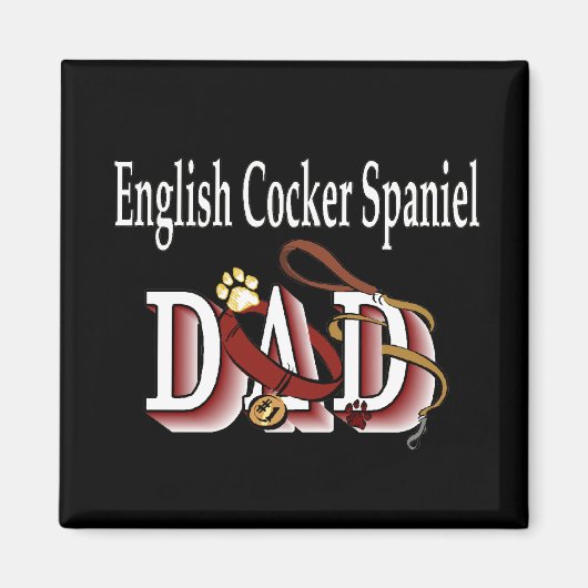 Engels Cocker Spaniel DAD Magnet (Voorkant)