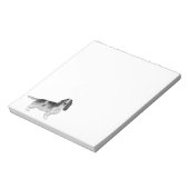 Engels Cocker Spaniel Design in zwart-wit Notitieblok (Linkerzijde)